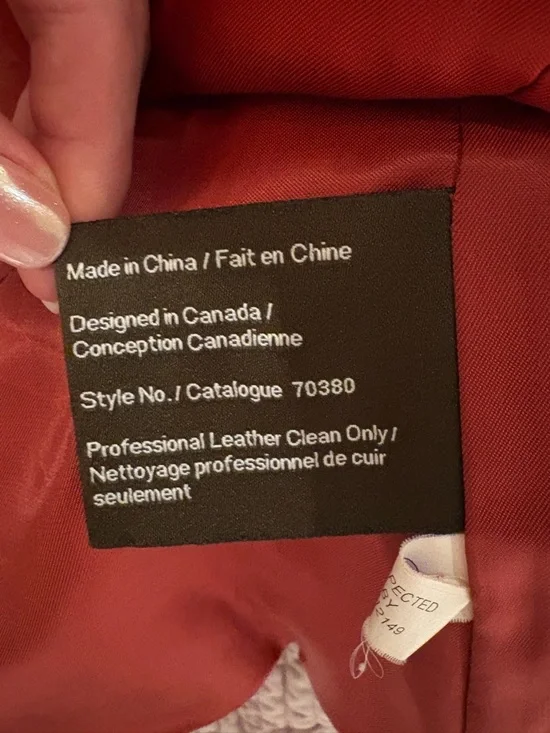 Danier Red Leather Button-Front Jacket - Picture 9 of 11